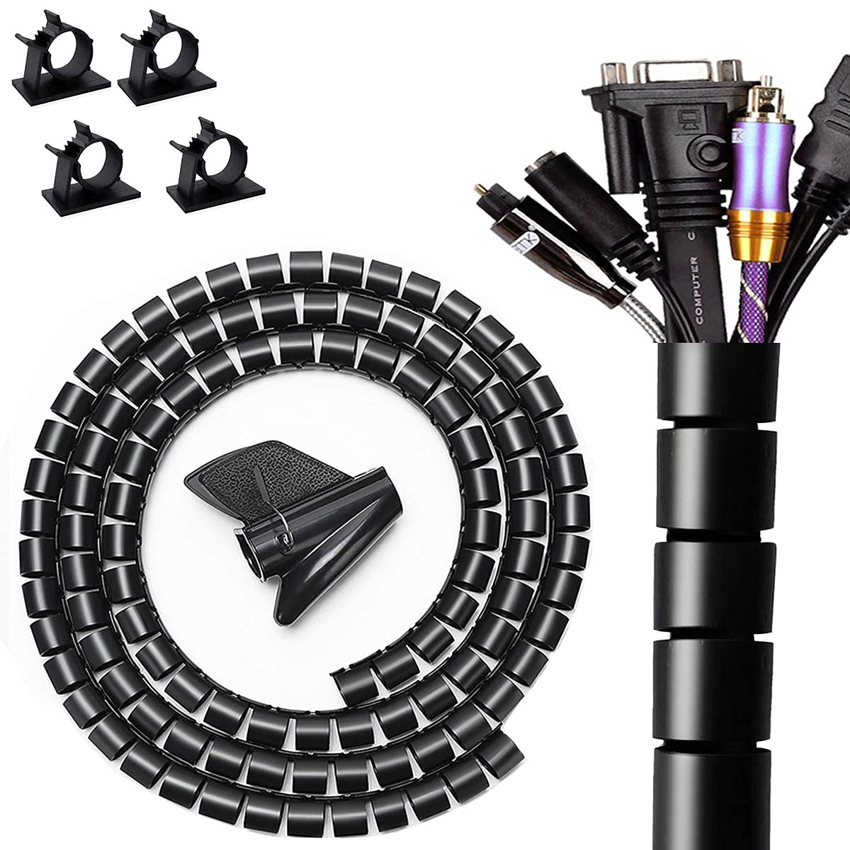 Amazon.co.jp: 28MM 大内径コードカバー ペット 猫 犬 齧り防止対策